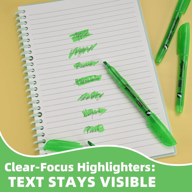 Cgerma Highlighters 36 Pack, Chisel Tip Green Highlighter Bright Colors,Quickly Drying, Perfect for Students Kids Adults Classroom, School, Office - Image 4